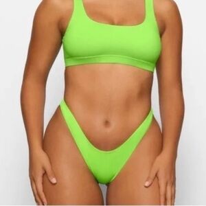 Skims cheeky tanga Neon Green bikini bottom